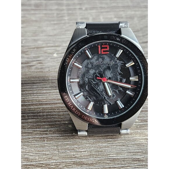 Ed Hardy Men's Black Hamster Watch HM-BK 0320 (NOT WORKING, MAY NEED BATTERIES) - Picture 4 of 16